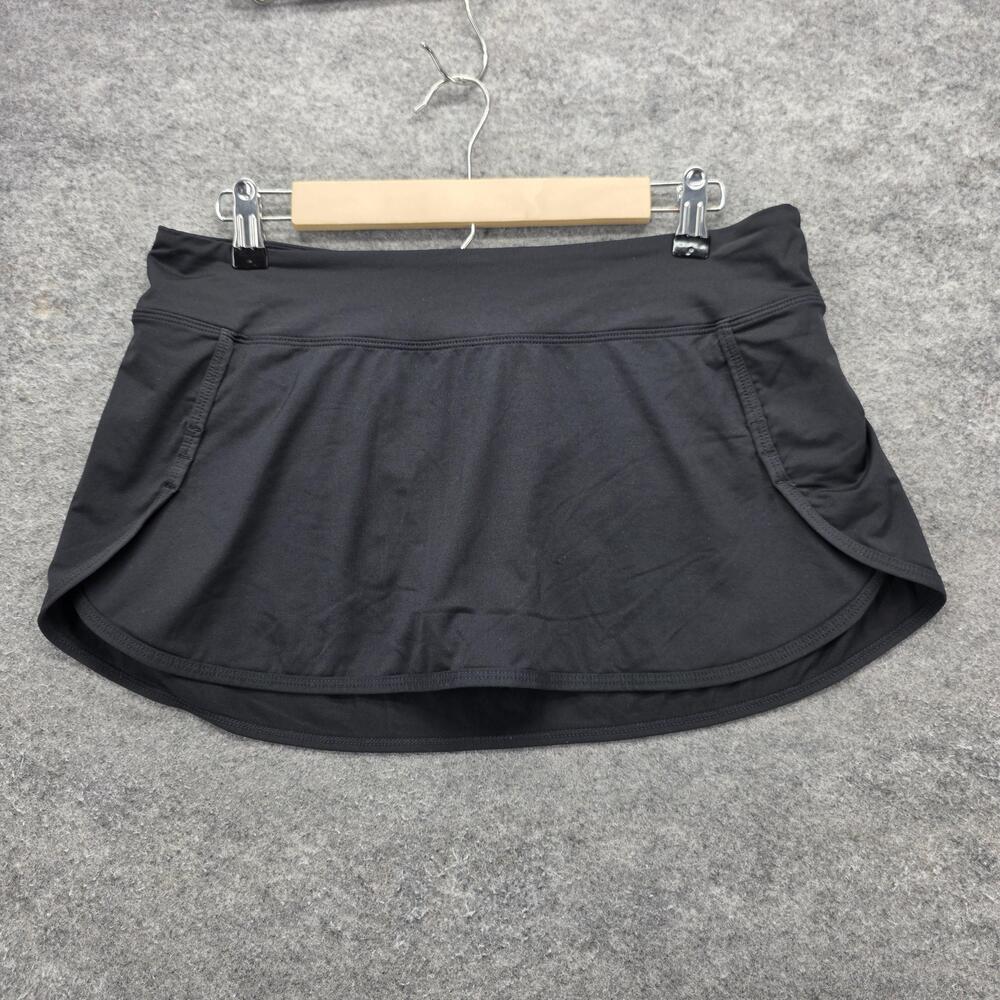 Athleta Skort Womens Medium Black Athletic Running Tennis Built-In Shorts Pocket